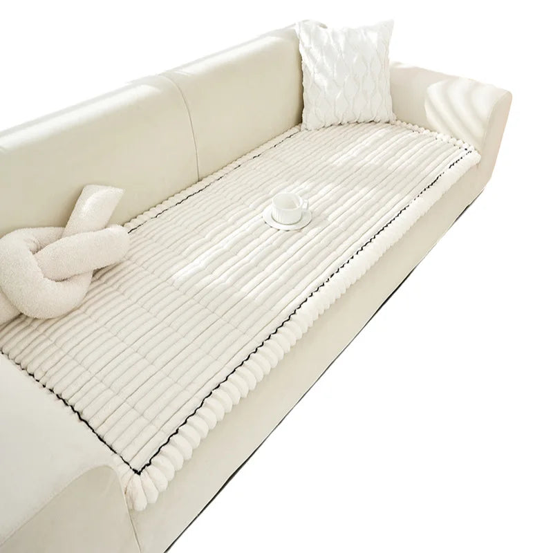 coussin canapé polyestère doux rayures beige gris moderne confortable machine lavable multiple tailles
