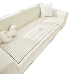 coussin canapé polyestère doux rayures beige gris moderne confortable machine lavable multiple tailles
