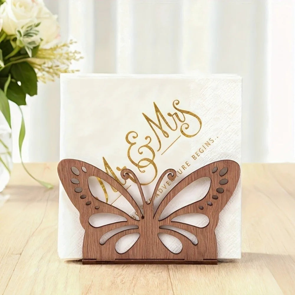 porte serviettes bois blanc élégant fleurs papillon chat rétro animal mignon tournesol détachable