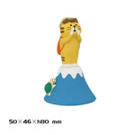 statuettes chats kawaii motifs japonais chapeaux bandoulières résine mignonne collectionnable