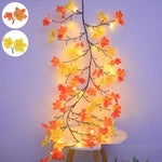 décoration murale guirlande lumineuse feuilles érable fleurs branches flexibles led
