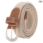 ceinture tissée élastique unisexe moderne beige noir rouge gris bleu olive