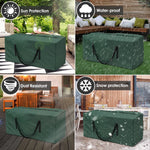 sac rangement extérieur vert foncé imperméable poignées fermeture glissière robuste multifonction pliable anti poussière