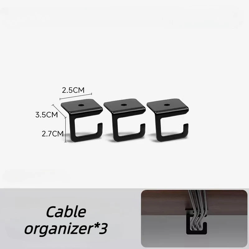 support multifonction bois foncé blanc moderne adhésif support portable smartphone montre casque câbles tiroir