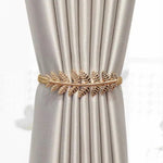 boucles or feuilles stylisées classiques métal inoxydable accessoires rideaux décoratifs haut gamme moderne