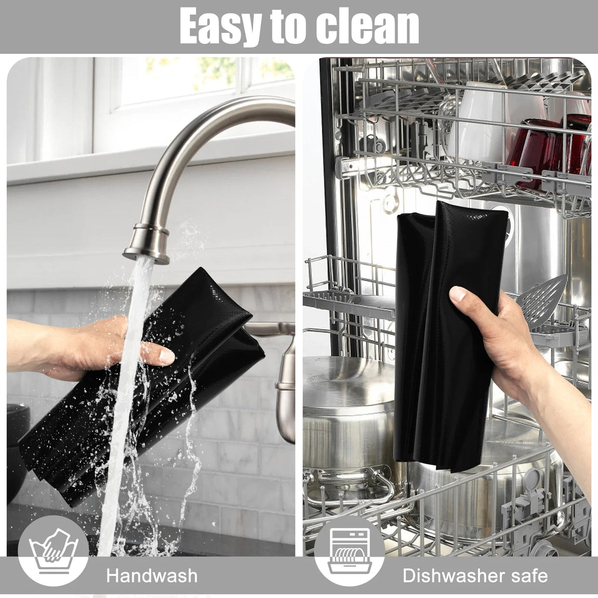tapis cuisson induction silicone noir résistant 52x78cm moderne non adhésif protecteur multiprise