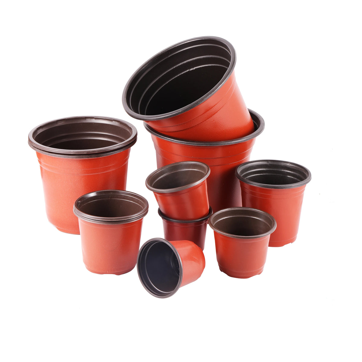 pot fleurs plastique léger semis jardin balcon intérieur moderne couleur orange noir