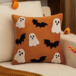 taies d'oreiller halloween orange citrouille araignée deco sofa lit polyester respectueux environnement non toxique