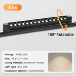 projecteurs led spot noir moderne 50w 60w rail super lumineux