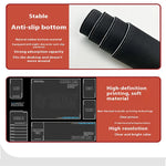 tapis jeu cartes noir antidérapant grande surface grille zones jeu collection jeux cartes