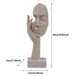 statues sculptées moderne abstrait beige gris statuette granulée résine opaques décoration intérieure chambre