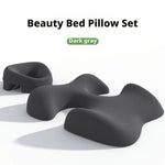 coussins mousse mémoire forme ensemble lit spa gris ergonomiques veloutés
