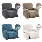 housses fauteuil velours stretch antidérapantes poche élastiques moderne gris bleu marine Bordeaux