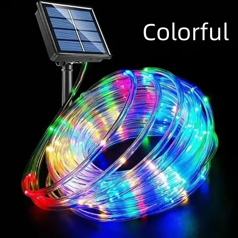 guirlande lumineuse solaire vert moderne 100 led 12m clignotante extérieure