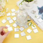 miroirs autocollants muraux argentés formes géométriques modernes décoration intérieure bricolage DIY 100 pièces transparents