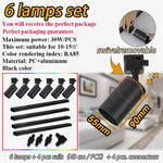 spots noir modernes gu10 12pcs fixés 55x90mm variable intensity
