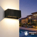 applique murale led noire contemporaine fixée mur éclairage quotidien 24w 10cm 10cm 20cm