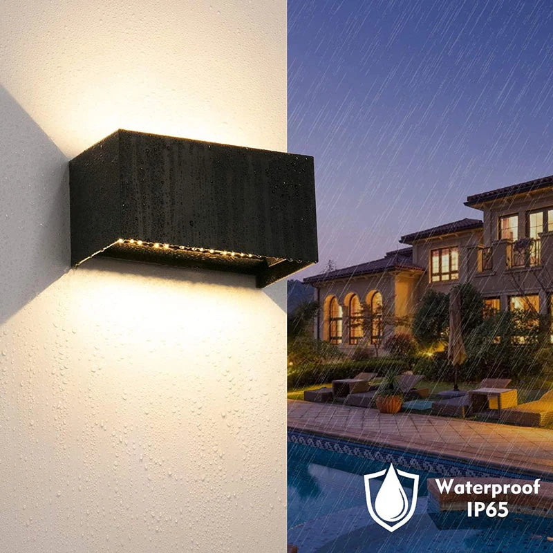 applique murale led noire contemporaine fixée mur éclairage quotidien 24w 10cm 10cm 20cm