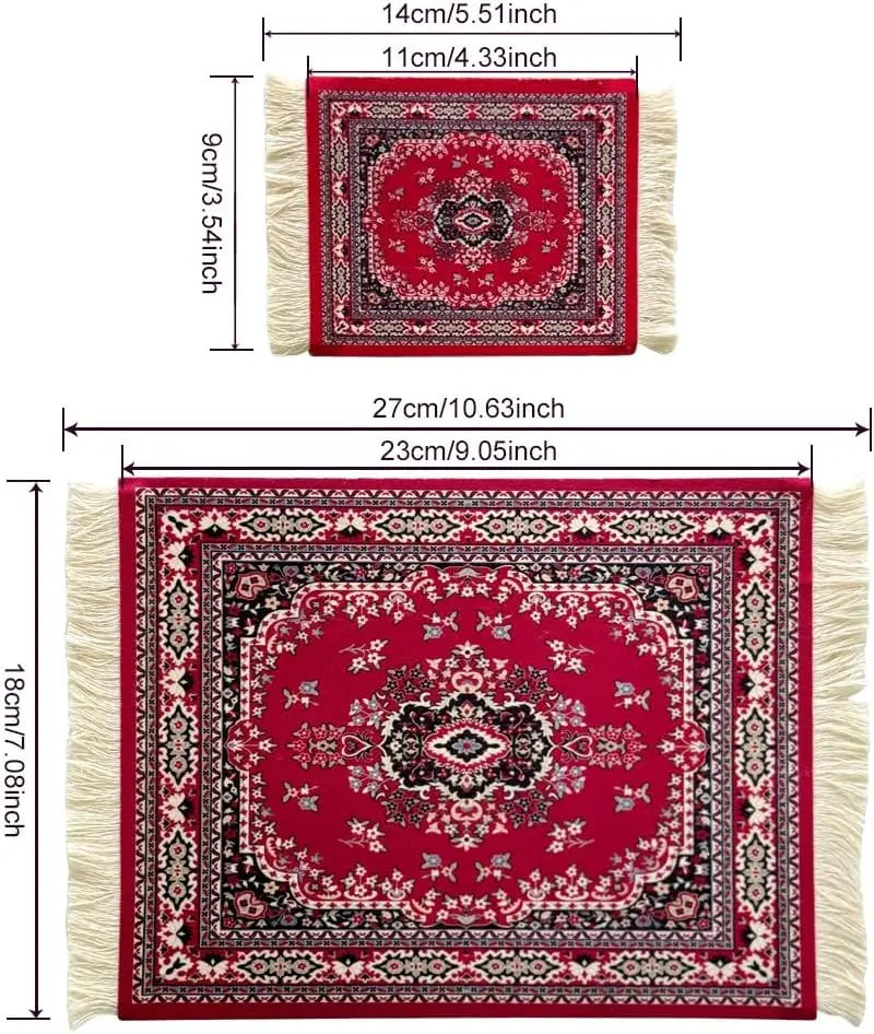 tapis traditionnel oriental motifs floraux souris ordinateur tapis prière décoratif rouge beige noir blanc