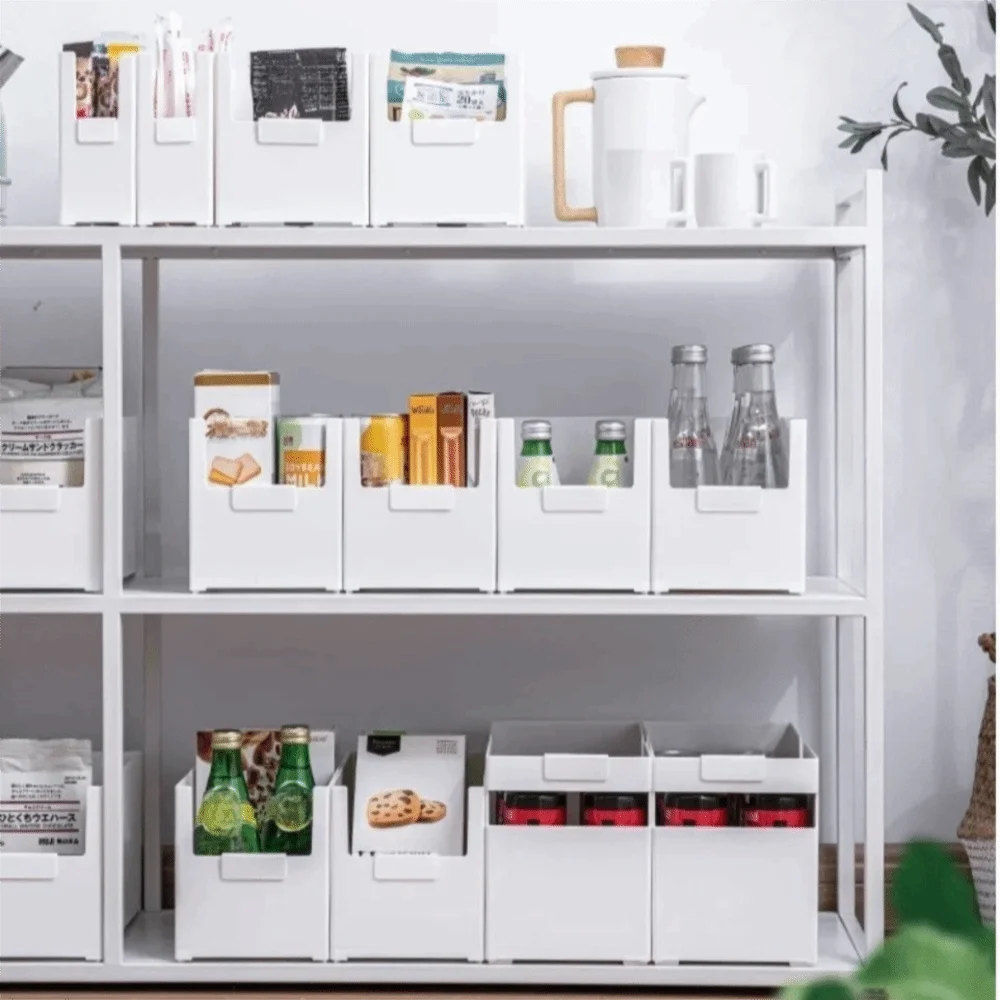 boîtes rangement rétractables blancs modernes outils cuisine réutilisables plastique minimalistes multifonctions