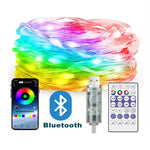 guirlande led 40m rgb ic musique bluetooth télécommande application mobile