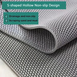 tapis porte gris moderne maille régulière antidérapant facile nettoyer 90x120cm pvc