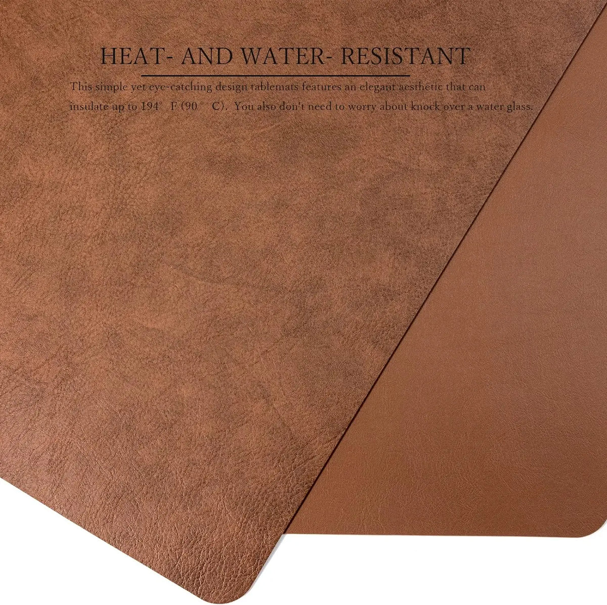 tapis table simili cuir noir marron gris moderne respectueux environnement essuyable lavable 45x30cm