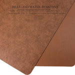 tapis table simili cuir noir marron gris moderne respectueux environnement essuyable lavable 45x30cm