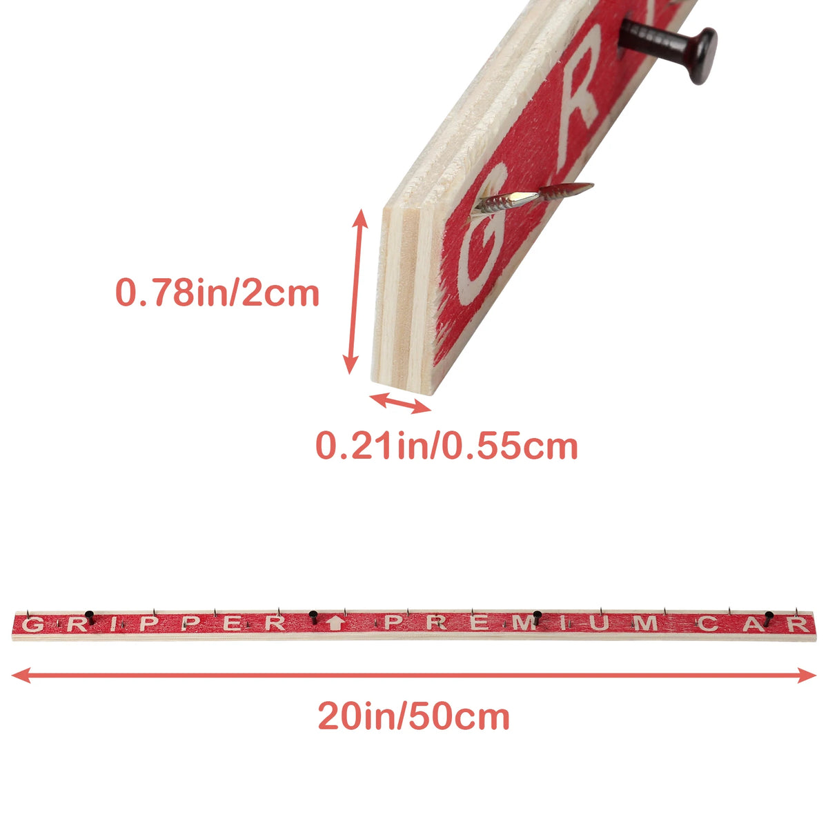 cadre mural tapisserie bois naturel rouge vis métal supports angle crochets kit tufting