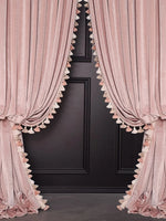 rideau occultant velours rose pâle opacité classique maison 100 polyester