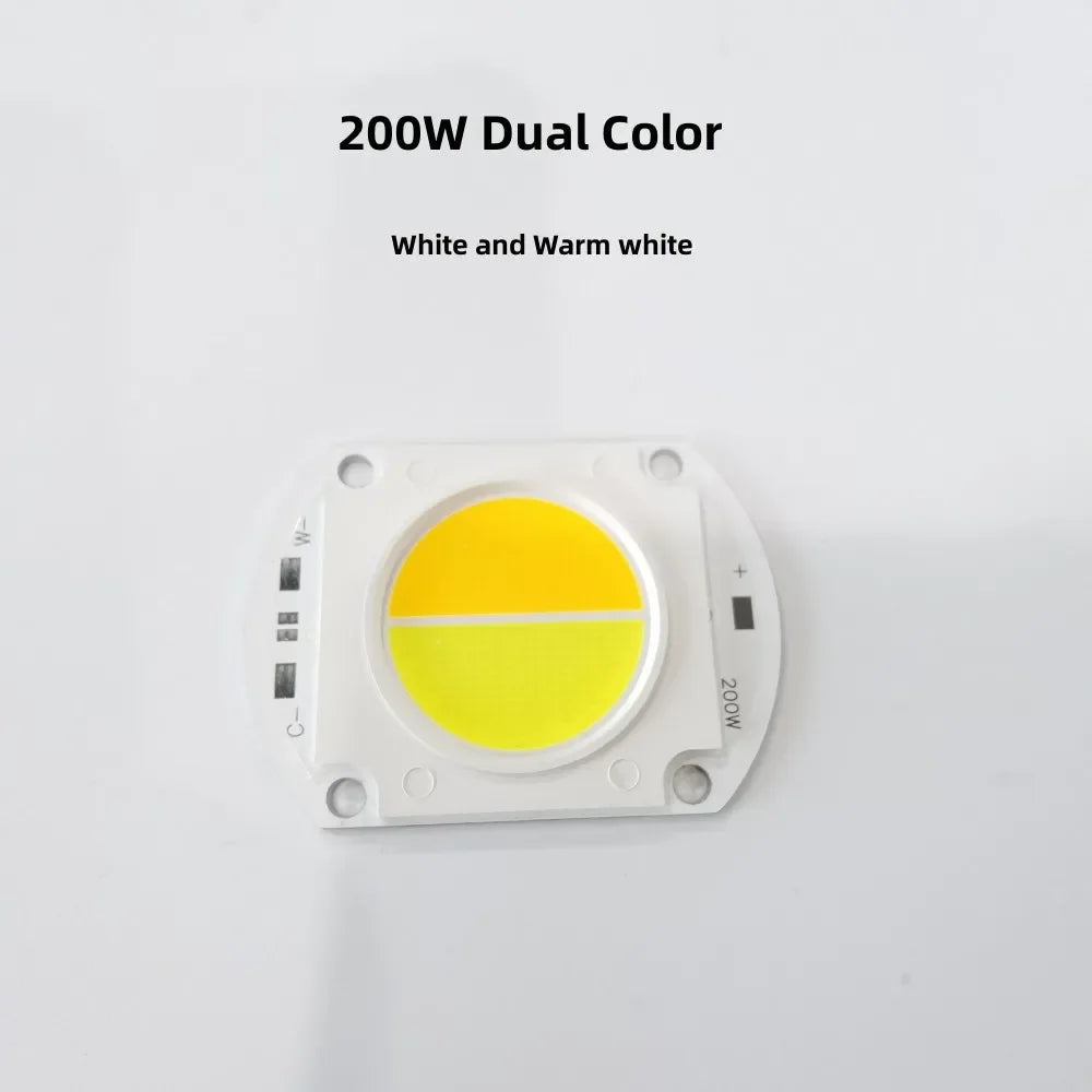 lumière led blanc jaune 100w 200w double cob projecteur moderne vis fixation