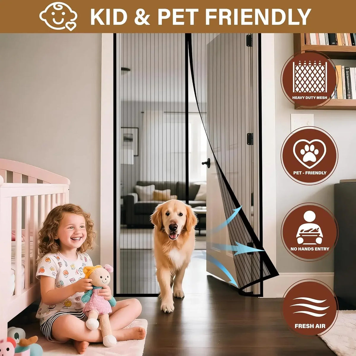 moustiquaire porte transparente maille fine magnets adhésifs motifs floraux couleurs multiples protection insectes familial