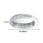 plafonnier led transparent moderne strass brillant diametre 800mm doré
