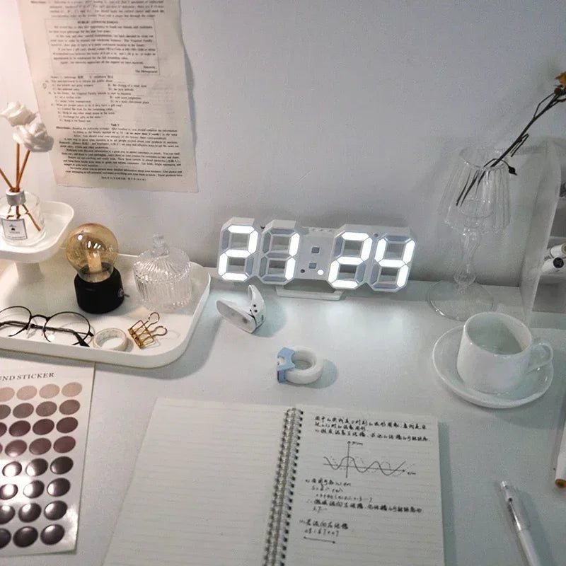 horloge digitale led horloge table cubique moderne minimaliste alarme