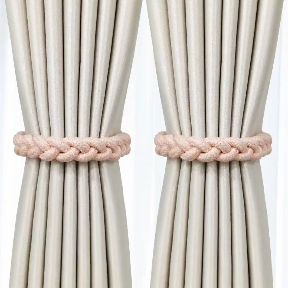 rubans fenêtre adhésifs gris blanc jaune tissés modernes bohémiens polyestercoton