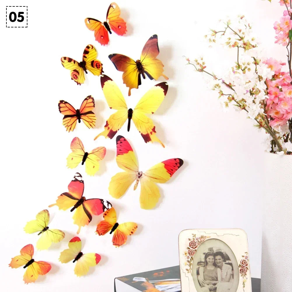 décoration murale papillons 3d autocollants différents minimaliste maison chambre enfants