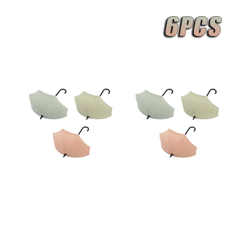 porte clés porte savon ombrelle moderne minimaliste beige rose gris blanc texture ombrelle crochets