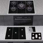 protège gaz cuisinière adhésif noir texture microfibre moderne pièce rechange respectueux environnement