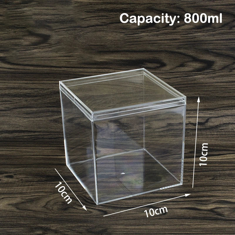 boîtes plastique transparent modernes bijoux rangement sans motif très transparent