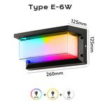 applique murale led moderne noire blanche controle app telecommande étanche alexa google