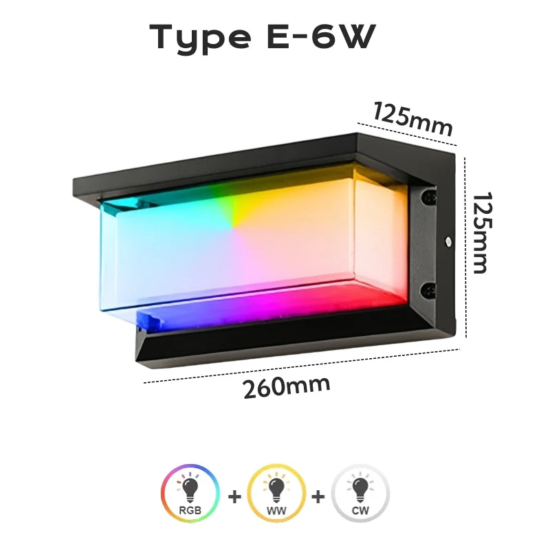 applique murale led moderne noire blanche controle app telecommande étanche alexa google