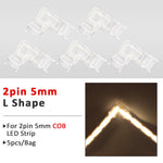 connecteurs ruban led cob smd transparent modernes adhésifs 5mm 8mm 10mm(rgb cct)