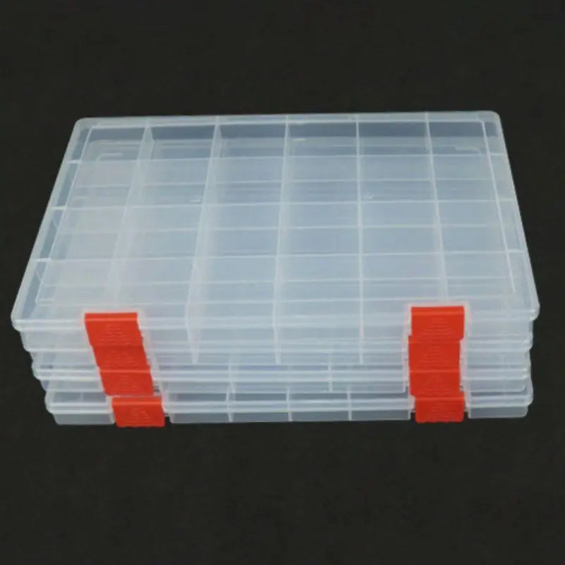 boîtes bijoux transparentes modernes compartiments clips fixation 15 24 36 48 grids rangement pratique