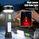 lampe torche rechargeable multifonction noire blanche verte aimant anti dérapante modes éclairage usb campingextérieururgence