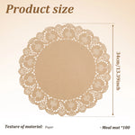 serviettes table dentelle blanc beige classiques respectueux environnement 34cm 100 pièces