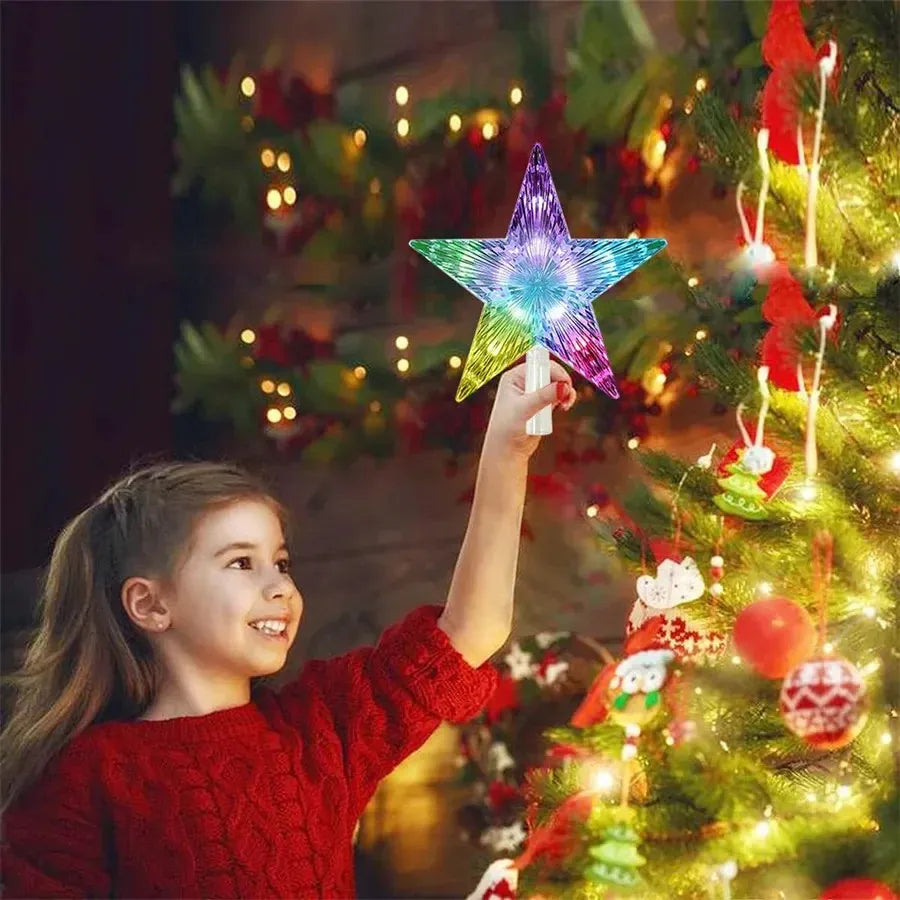 Guirlande étoile Noël allumée en mode RVB