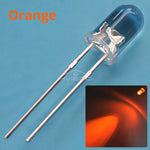 diodes led bleu vert rouge blanc chaud jaune rose violet orange 20000h 5mm round