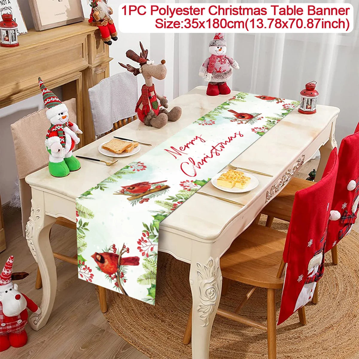 table noel blanche rouge motif poinsettia decoration festive couleurs noel traditionnellements