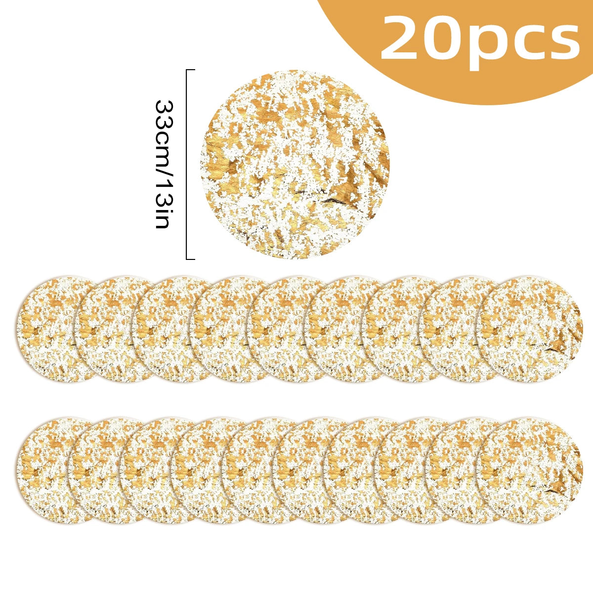 serviettes table modernes blanches dorées motif filetage pack 50pcs 33cm