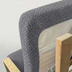 couvre chaise gris moderne tissu motifs géométriques élastique polyester accueil one size